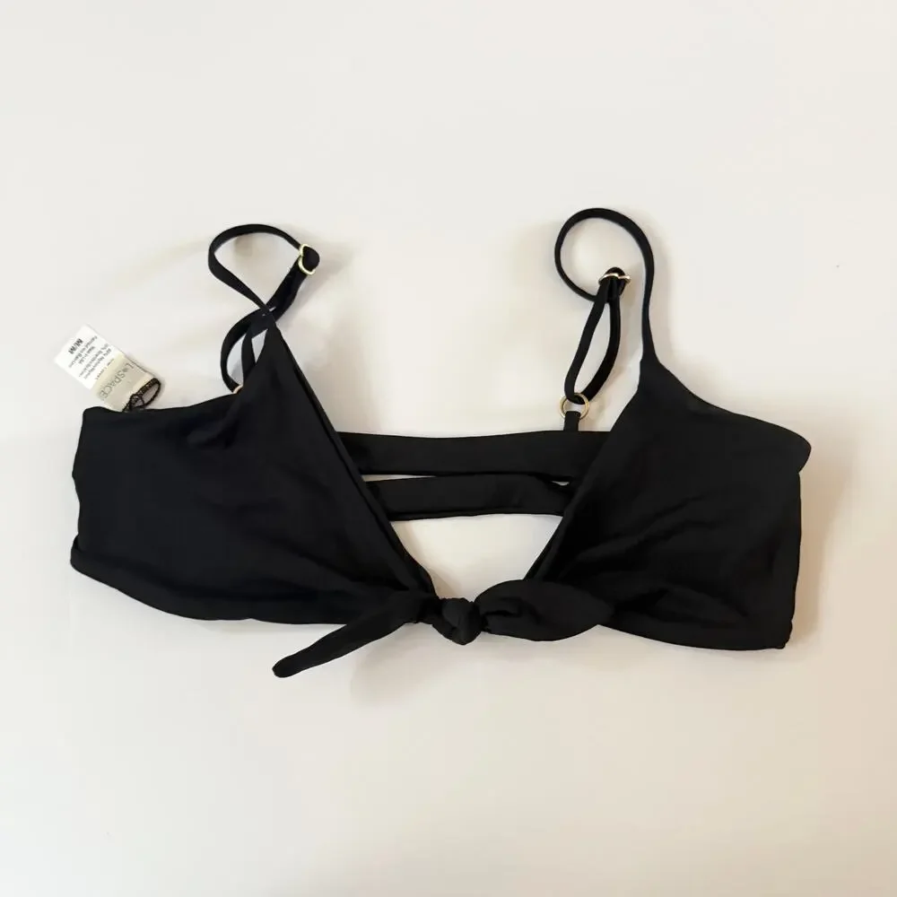 LSPACE Flashback Bikini Tie Front Top Sz Medium C015 - Picture 4 of 6
